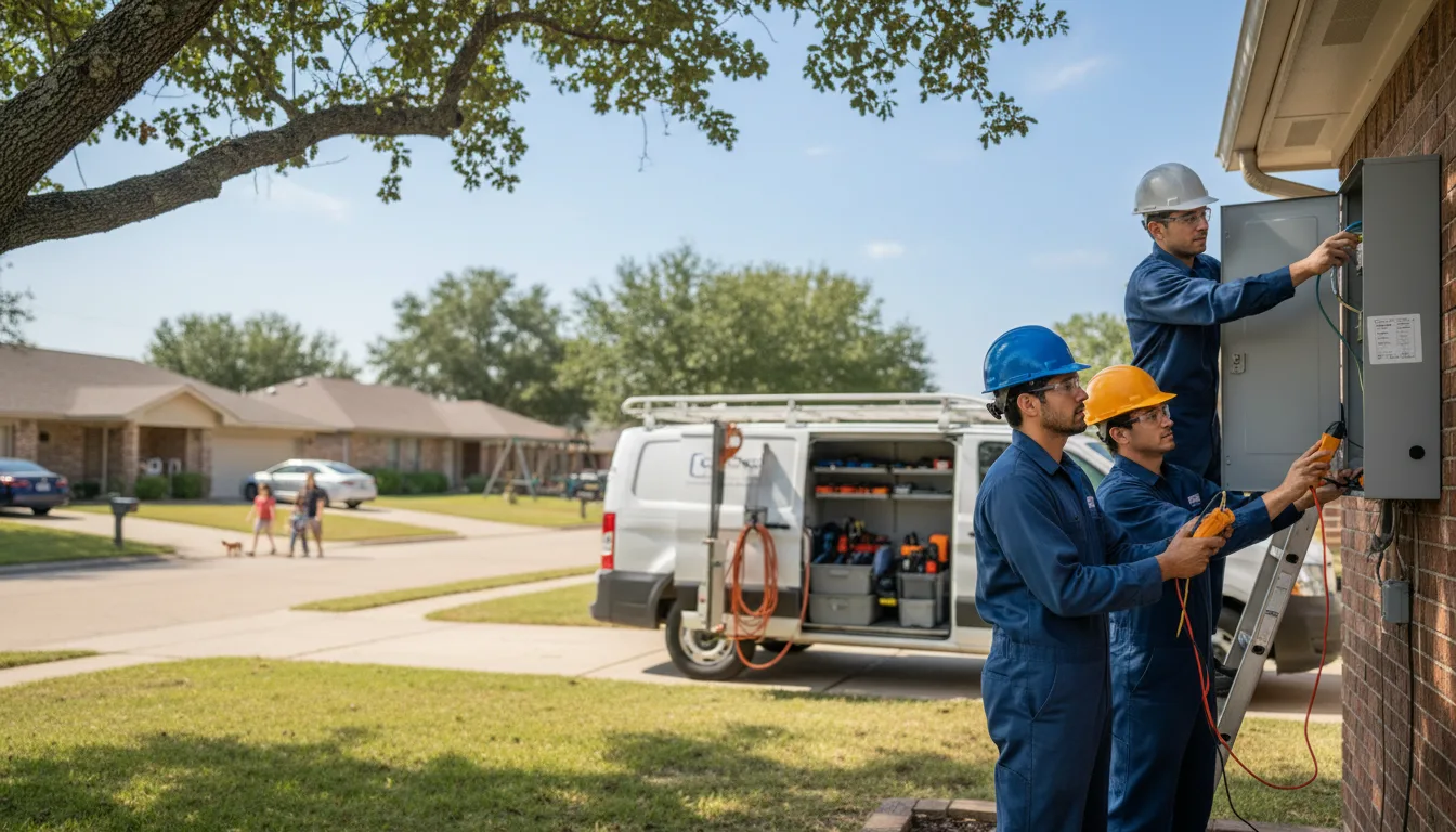 Certified electrician providing emergency electrical services in Joshua, TX